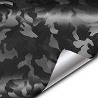 Camouflage Vinyl Wrap Roll - Stealth Medium Pattern  8ft X 5ft  Black  Car Decor
