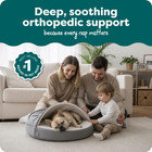 Cozy 26  Orthopedic Dog Bed For Small medium Dogs - Washable Cover  Gray