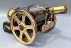Vintage Whiskey Decanter Cannon  All Metal  Japanese  Musical  Wine Sherry