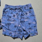 Volcom Kids Blue Palm Tree Hawaiian Shirt   Shorts Set 3t