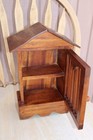 Vintage  Wood Shelf Curio Cabinet 12 5  Handcrafted Rustic Farmhouse  Barn