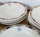 Vintage 40s Antique Judaica Star Of David Restaurant Ware China Plates Bowls 20p