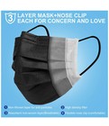 100   50 Pcs Black   White Face Mask Disposable Non Medical Earloop Mouth Cover