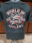 World Of Outlaws Sprint Car Large Gray Shirt Dirt Track Racing Motorsports 
