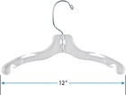 100 Clear Plastic Hangers Children s Kids Clothing Dress Shirt Chrome Swivel 12 