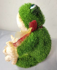 Vintage Dan Dee Collector s Choice Green Frog Toad Red Gold Bow Plush Toy