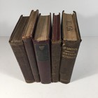 Lot Of 5 Brown mahogany Shades Vintage Books Staging Decor Display Antique