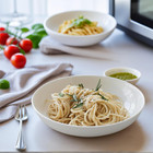 7 Pack Porcelain Pasta Bowls Ceramic   Large Serving Bowl  Wide And Shallow  Set