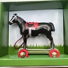 Pair Of Schylling Penny Tin Toy Horses     Classic Vintage-style Metal Toys  2 