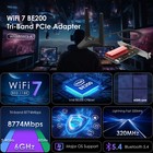 Wi-fi 6e Ax5400 Intel Ax210 Tri-band Pcie Card Be8800 Wifi 7 Pcie Network Card
