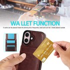 For Iphone 16 15 14 13 12 Pro Max 78 Leather Card Holder Wallet Case Phone Cover