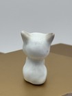 Vintage Ceramic Porcelain White Kitty Cat Figurine 2    Pink