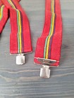 Rainbow Suspenders - Vtg 70s-80s Clown Mork   Mendy Elastic W Metal Clips