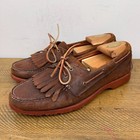 Ralph Lauren Shoes Mens 10 5 Brown Leather Kiltie Loafers Boat Shoe Moc Toe Vtg