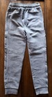Puma Youth Fleece Joggers Sweatpants Grey With Red Logo Size M 10-12