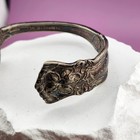 1881 Rogers A1 Silver Plated Spoon Fork Cuff Bracelet Floral Repurposed Vintage