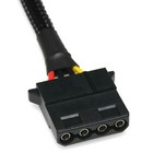 12 Inch 4pin Peripheral Molex Power Extension Cable Black Sleeved For Atx