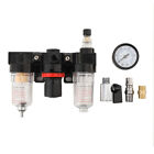 1 4  Air Compressor Oil Water Filter Regulator Separator Gauge W mount Fitting