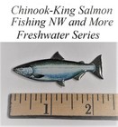 Pin Pals Chinook King Salmon Hat Or Lapel Pin - Freshwater - Saltwater Series