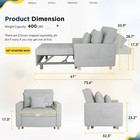 Yodolla Convertible Sofa Bed 3-in-1 Arm Chair Folding Recliner Sleeper Chair Bed