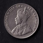 Canada 1925 25c Five Cent Nickel King George V Vf Very Fine