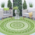  Round Outdoor Rugs Waterproof 8ft Reversible Outdoor Patio Rugs Portable Rv 
