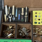 Vintage Cuff Links Tie Clips Pins Huge Lot Including Brown Box Mens Jewelry Mcm