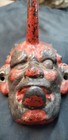 Rare Antique Gothic Cast Iron Horned Demon Devil Double Coat Hook Gs00277