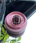 5 20 Ct Emerald Cut Natural Garnet Diamond Engagement Ring 14k White Gold Size 8