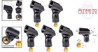 Microphone Clip Holder With Nut Adapters 5 8 To 3 8 Inch Black 5 Pack
