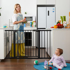 Baby Gate Extra Wide  29 5-51   Pressure Mounted Dog Gate With Walk Thru Door  A
