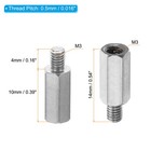 20pcs M3 Standoff Screws Stainless Steel Hex Pcb Standoffs 10mm 4mm Silver