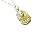 Vintage Egyptian 900 Silver Pharaoh Pendant Necklace