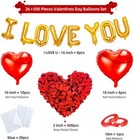 Kortes I Love You Balloons And Heart Kit With Rose 18 Inches  Red 