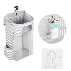  Hanging Diaper Caddy  Baby Bed Hanging Organizer  Nursery Gray white