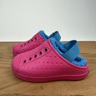 New Nwt Little Kids Native Jefferson Cozy Pink Fleece Sling Shoes 7 C