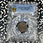 1864 Nova Scotia 1 2 Cent Pcgs Ms63bn Lot g1221 Choice Unc 