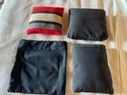4 Vintage Native American Navajo Rug Pillows   Assorted Sizes