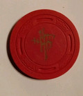 Chinese Casino Club Poker Chip - Red   - Large Crown - Trking
