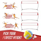 5 1     7 4     8    Height Adjustable Freestanding Volleyball And Badminton Combo Set