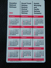 Vtg 1964 Canadian National Railways Advertising Pocket Wallet Plastic Calendar