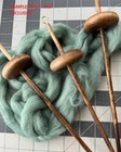   bottom  Whorl Drop Spindle Spinning Roving Yarn Sca 11 x 2   Walnut Finish