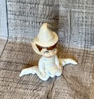 Vintage 1950   s Lefton Pixie Elf White Pearlescent Christmas Sitting Kneeling