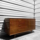 Mid Century Walnut   Brass Low Dresser Or Credenza Mcm Paul Mccobb Style