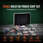 200-piece Poker Chip Set With Aluminum Case Cards 11 5 Gram Casino Chips