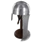Handcrafted Viking Helmet   18g Steel   Medieval Chainmail Armor   Sca Larp