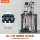 Vevor Garden Tool Storage Rack Garage Organizer 10 Slots Yard Broom Mop Holder