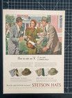 Stetson Hats College Kids Dating Fashion Bicycle Pretty Vintage Print Ad 1942