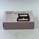 Vintage Lighted Lipstick Case With Mirror   Light Brown Plastic 80s Retro