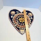 Vintage Sailors Valentine Seashell Heart Wall Art Decor Nautical Coastal 13 X 11